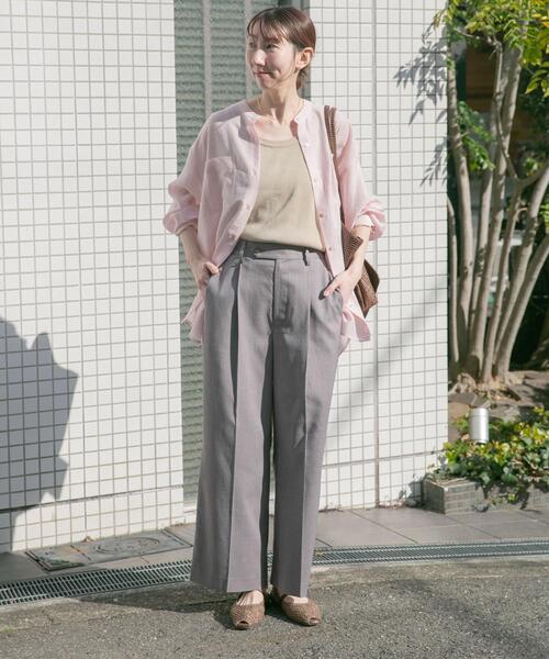 ITEMS URBANRESEARCH（アイテムズ アーバンリサーチ）の「シアーバンドカラーシャツ（シャツ/ブラウス・レディース・ピンク/ゴールド/ブラック/ブルー/グリーン系その他・FREE）」の20枚目の写真