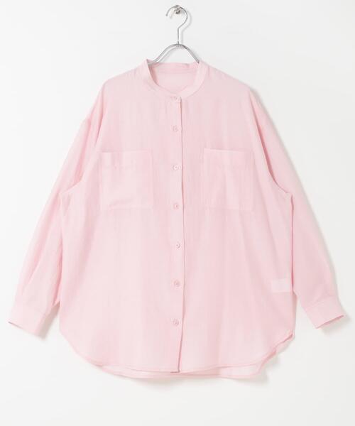 ITEMS URBANRESEARCH（アイテムズ アーバンリサーチ）の「シアーバンドカラーシャツ（シャツ/ブラウス・レディース・ピンク/ゴールド/ブラック/ブルー/グリーン系その他・FREE）」の22枚目の写真