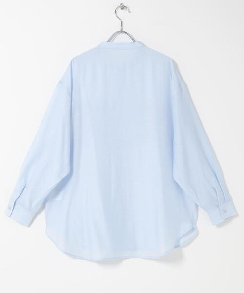 ITEMS URBANRESEARCH(アイテムズ アーバンリサーチ)の「シアーバンドカラーシャツ(シャツ/ブラウス・レディース・ピンク/ゴールド/ブラック/ブルー/グリーン系その他・FREE)」の16枚目の写真