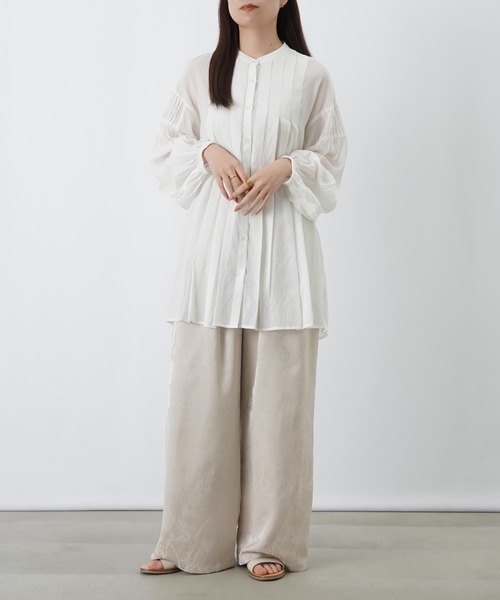 LUCA/LADY LUCK LUCA(ルカ/レディラックルカ)の「LC/LLL ジャガードタックワイドパンツ(その他パンツ・レディース・ベージュ/ブラック・FREE)」の9枚目の写真