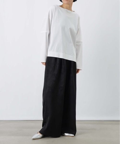 LUCA/LADY LUCK LUCA(ルカ/レディラックルカ)の「LC/LLL ジャガードタックワイドパンツ(その他パンツ・レディース・ベージュ/ブラック・FREE)」の5枚目の写真