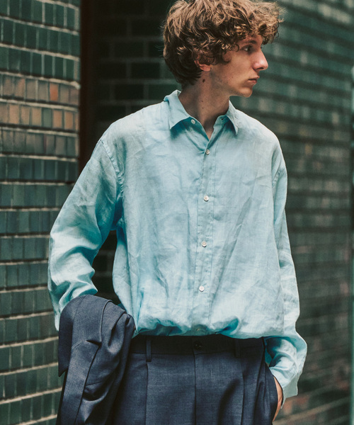 417 EDIFICE(フォーワンセブンエディフィス)の「NORMANDY LINEN / ノルマンディリネンシャツ(シャツ/ブラウス・メンズ・ピンク系その他/ホワイト/ベージュ/アイボリー/ブルー/ブラック・LARGE/SMALL/MEDIUM)」の14枚目の写真