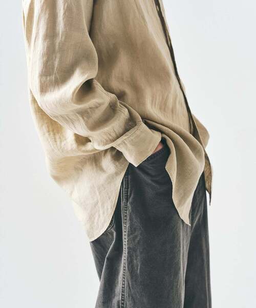 417 EDIFICE（フォーワンセブンエディフィス）の「NORMANDY LINEN / ノルマンディリネンシャツ（シャツ/ブラウス・メンズ・ピンク系その他/ホワイト/ベージュ/アイボリー/ブルー・LARGE/SMALL/MEDIUM）」の9枚目の写真