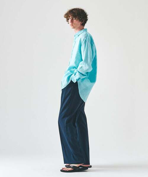 417 EDIFICE（フォーワンセブンエディフィス）の「NORMANDY LINEN / ノルマンディリネンシャツ（シャツ/ブラウス・メンズ・ピンク系その他/ホワイト/ベージュ/アイボリー/ブルー・LARGE/SMALL/MEDIUM）」の13枚目の写真