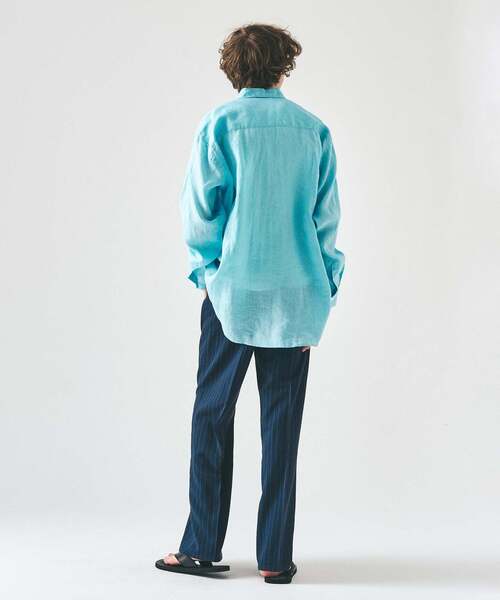 417 EDIFICE（フォーワンセブンエディフィス）の「NORMANDY LINEN / ノルマンディリネンシャツ（シャツ/ブラウス・メンズ・ピンク系その他/ホワイト/ベージュ/アイボリー/ブルー・LARGE/SMALL/MEDIUM）」の14枚目の写真