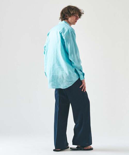 417 EDIFICE（フォーワンセブンエディフィス）の「NORMANDY LINEN / ノルマンディリネンシャツ（シャツ/ブラウス・メンズ・ピンク系その他/ホワイト/ベージュ/アイボリー/ブルー・LARGE/SMALL/MEDIUM）」の15枚目の写真