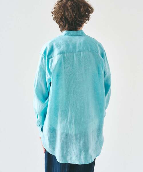 417 EDIFICE（フォーワンセブンエディフィス）の「NORMANDY LINEN / ノルマンディリネンシャツ（シャツ/ブラウス・メンズ・ピンク系その他/ホワイト/ベージュ/アイボリー/ブルー・LARGE/SMALL/MEDIUM）」の19枚目の写真