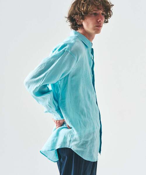 417 EDIFICE（フォーワンセブンエディフィス）の「NORMANDY LINEN / ノルマンディリネンシャツ（シャツ/ブラウス・メンズ・ピンク系その他/ホワイト/ベージュ/アイボリー/ブルー・LARGE/SMALL/MEDIUM）」の20枚目の写真