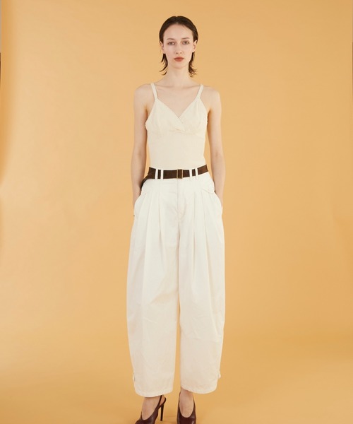 crinkle crinkle crinkle（クリンクルクリンクルクリンクル）の「【crinkle crinkle crinkle】flower jacquard knit camisole/フラワージャガードニットキャミソール（キャミソール・レディース・ブラック/アイボリー・FREE）」の7枚目の写真