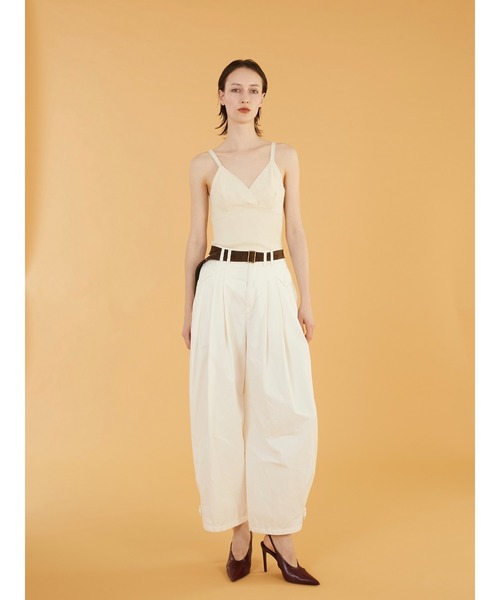 crinkle crinkle crinkle（クリンクルクリンクルクリンクル）の「【crinkle crinkle crinkle】flower jacquard knit camisole/フラワージャガードニットキャミソール（キャミソール・レディース・ブラック/アイボリー・FREE）」の8枚目の写真