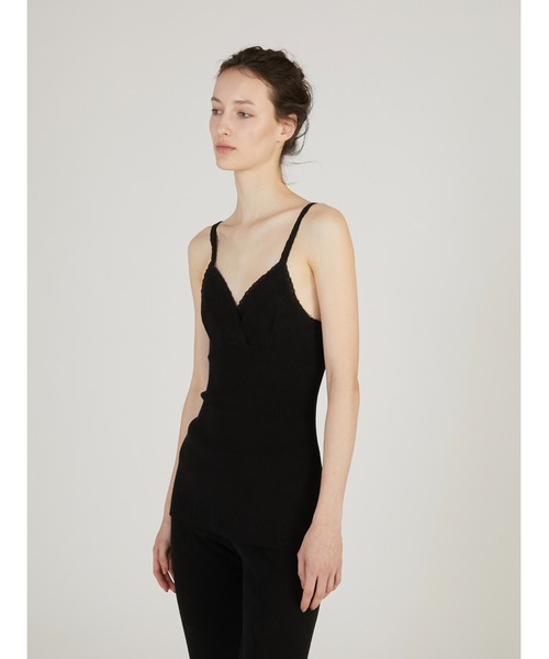 crinkle crinkle crinkle（クリンクルクリンクルクリンクル）の「【crinkle crinkle crinkle】flower jacquard knit camisole/フラワージャガードニットキャミソール（キャミソール・レディース・ブラック/アイボリー・FREE）」の13枚目の写真