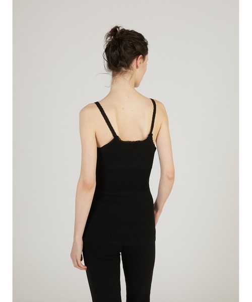 crinkle crinkle crinkle（クリンクルクリンクルクリンクル）の「【crinkle crinkle crinkle】flower jacquard knit camisole/フラワージャガードニットキャミソール（キャミソール・レディース・ブラック/アイボリー・FREE）」の14枚目の写真