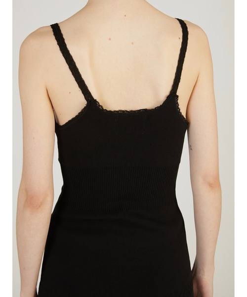 crinkle crinkle crinkle（クリンクルクリンクルクリンクル）の「【crinkle crinkle crinkle】flower jacquard knit camisole/フラワージャガードニットキャミソール（キャミソール・レディース・ブラック/アイボリー・FREE）」の16枚目の写真