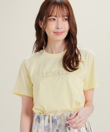 【美冷・接触冷感・UVカット】パール付ロゴTシャツ