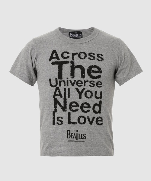 THE BEATLES COMME des GARCONS(ザ ビートルズ コムデギャルソン)の「THE BEATLES 「TITLE」TEE(Tシャツ/カットソー・メンズ・ホワイト/杢グレー・XXL/XL/L/XXS)」の2枚目の写真