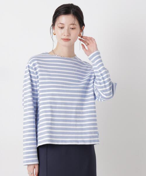 ORCIVAL(オーシバル)の「ORCIVAL/CREW NECK L/S P.O.(Tシャツ/カットソー・レディース・ライトブルー/ネイビー/イエロー・1)」の7枚目の写真