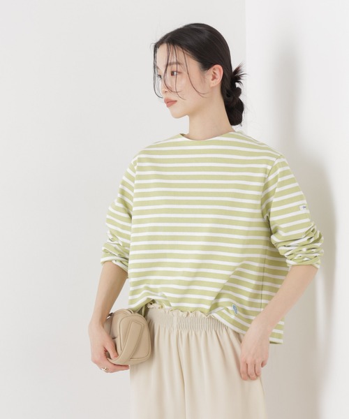 ORCIVAL(オーシバル)の「ORCIVAL/CREW NECK L/S P.O.(Tシャツ/カットソー・レディース・ライトブルー/ネイビー/イエロー・1)」の3枚目の写真