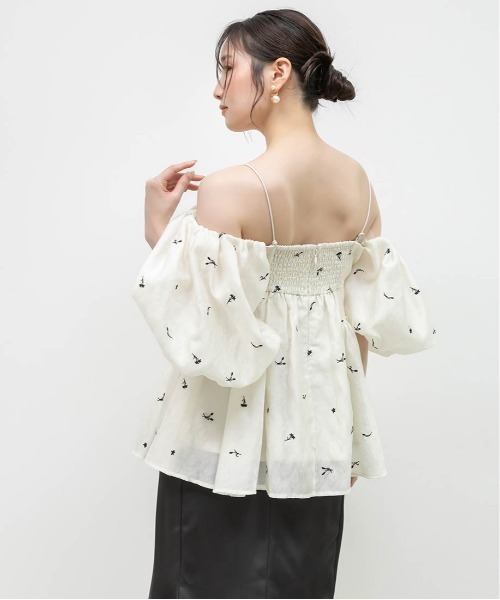 RANDA（ランダ）の「3WAY ギャザーペプラムトップス（シャツ/ブラウス・レディース・ピンク/アイボリー・1/0）」の15枚目の写真