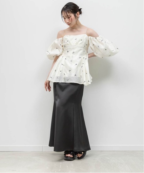 RANDA（ランダ）の「3WAY ギャザーペプラムトップス（シャツ/ブラウス・レディース・ピンク/アイボリー・1/0）」の16枚目の写真