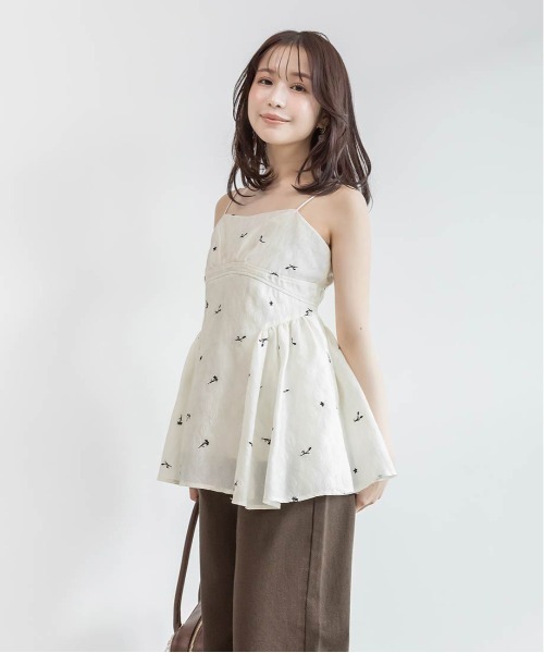 RANDA（ランダ）の「3WAY ギャザーペプラムトップス（シャツ/ブラウス・レディース・ピンク/アイボリー・1/0）」の18枚目の写真