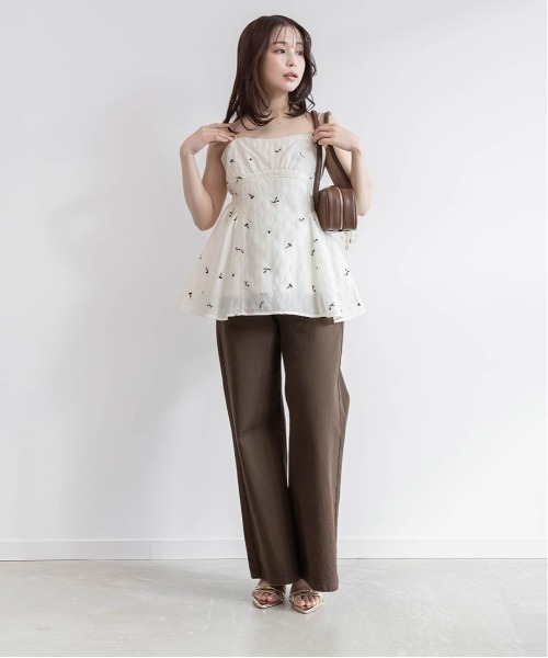 RANDA（ランダ）の「3WAY ギャザーペプラムトップス（シャツ/ブラウス・レディース・ピンク/アイボリー・1/0）」の19枚目の写真