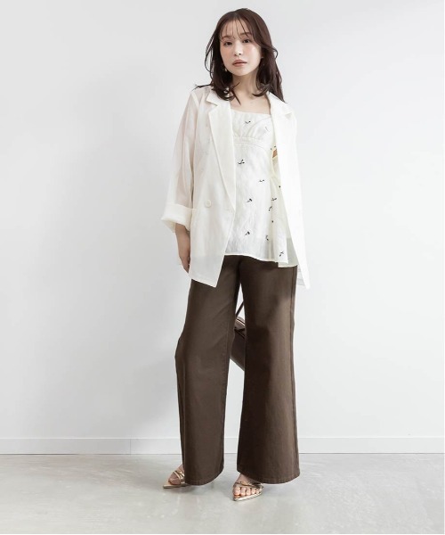 RANDA（ランダ）の「3WAY ギャザーペプラムトップス（シャツ/ブラウス・レディース・ピンク/アイボリー・1/0）」の20枚目の写真