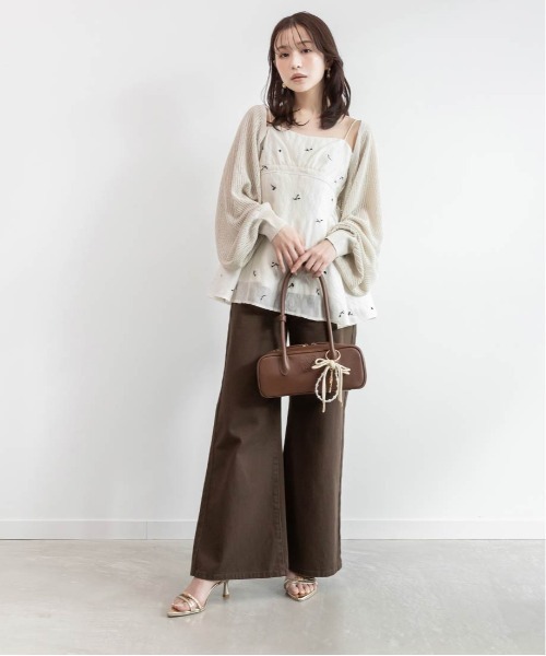 RANDA（ランダ）の「3WAY ギャザーペプラムトップス（シャツ/ブラウス・レディース・ピンク/アイボリー・1/0）」の21枚目の写真