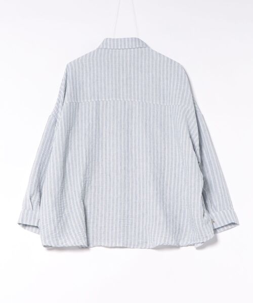 gossara(ゴサラ)の「オーバーサイズストライプシャツ(シャツ/ブラウス・レディース・ブルー/ブラウン・FREE)」の20枚目の写真