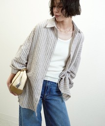 gossara | オーバーサイズストライプシャツ(シャツ/ブラウス)