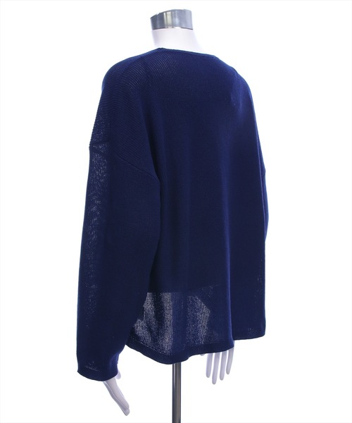 CLEAR BASIC（クリアベーシック）の「Vネックオーバーニットトップス（ニット/セーター・レディース・レッド/ネイビー/アイボリー/イエロー系その他/ブラック・F）」の10枚目の写真