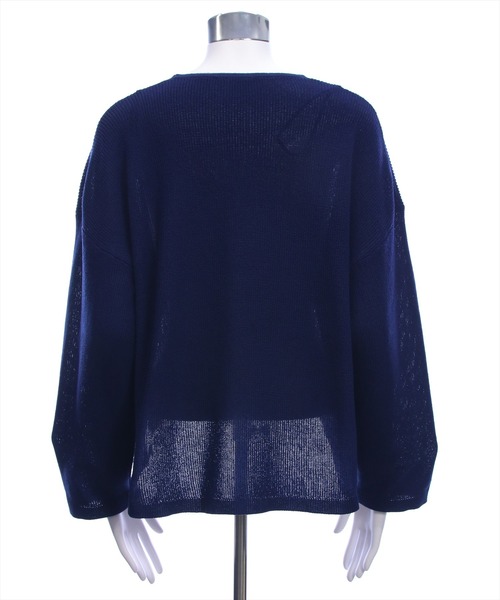 CLEAR BASIC（クリアベーシック）の「Vネックオーバーニットトップス（ニット/セーター・レディース・レッド/ネイビー/アイボリー/イエロー系その他/ブラック・F）」の11枚目の写真