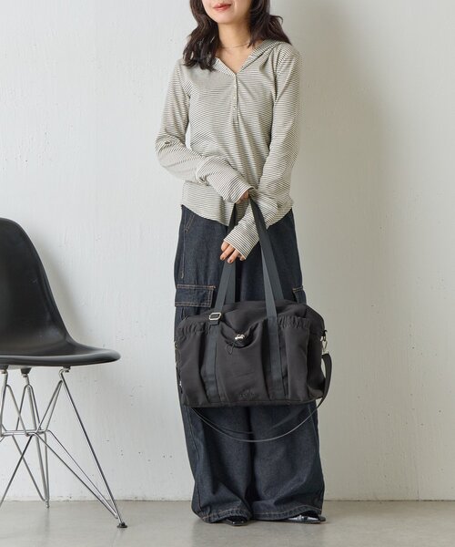 goocy(グーシー)の「コンパクトフーディーロンT(Tシャツ/カットソー・レディース・ブラック/チャコールグレー/アイボリー/ホワイト/グレー・FREE)」の7枚目の写真