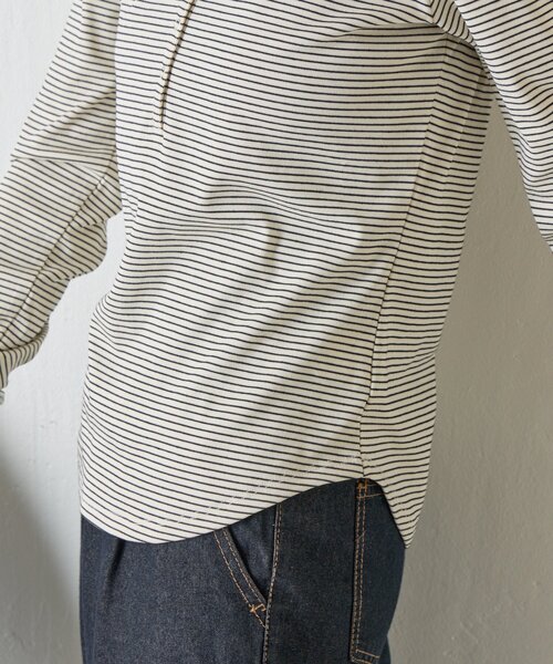 goocy(グーシー)の「コンパクトフーディーロンT(Tシャツ/カットソー・レディース・ブラック/チャコールグレー/アイボリー/ホワイト/グレー・FREE)」の13枚目の写真