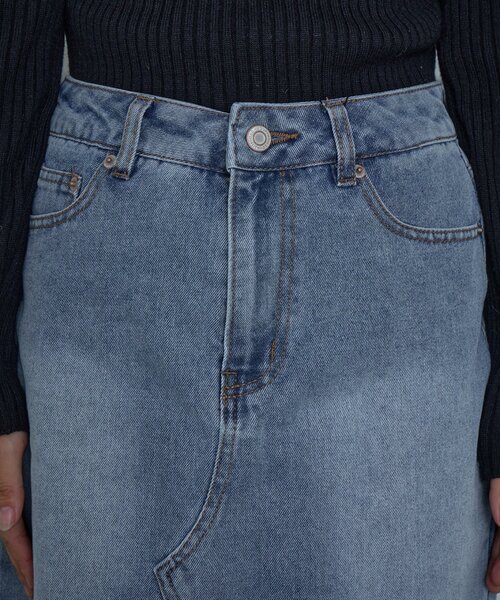 goocy(グーシー)の「デニムミニスカパン(スカート・レディース・ブラック/ブルー・MEDIUM/SMALL)」の16枚目の写真