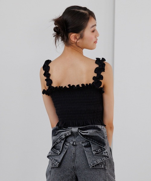repipi armario(レピピ アルマリオ)の「バックリボンショートパンツ(デニムパンツ・キッズ・ブルー/ブラック・SMALL/MEDIUM/LARGE)」の3枚目の写真