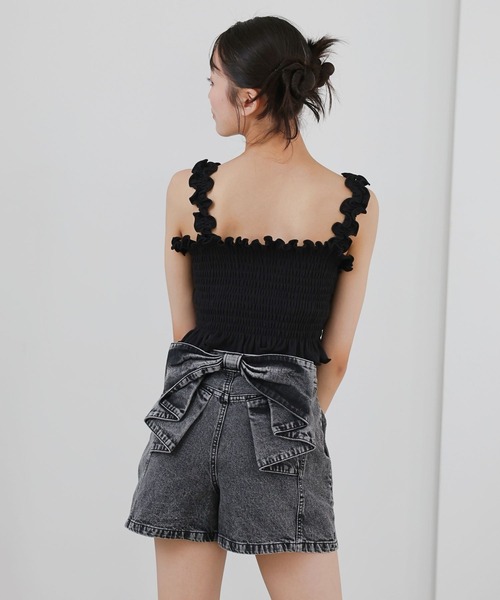 repipi armario(レピピ アルマリオ)の「バックリボンショートパンツ(デニムパンツ・キッズ・ブルー/ブラック・SMALL/MEDIUM/LARGE)」の6枚目の写真