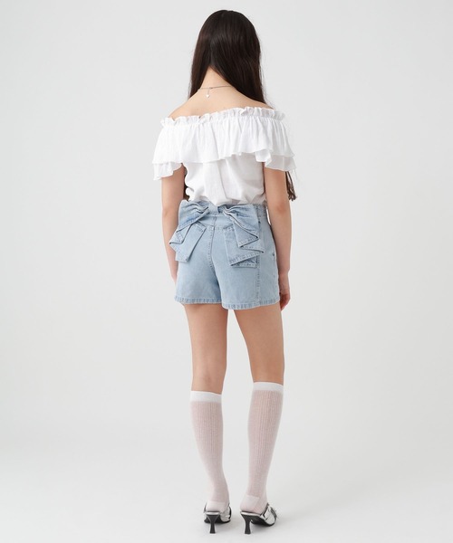 repipi armario(レピピ アルマリオ)の「バックリボンショートパンツ(デニムパンツ・キッズ・ブルー/ブラック・SMALL/MEDIUM/LARGE)」の22枚目の写真