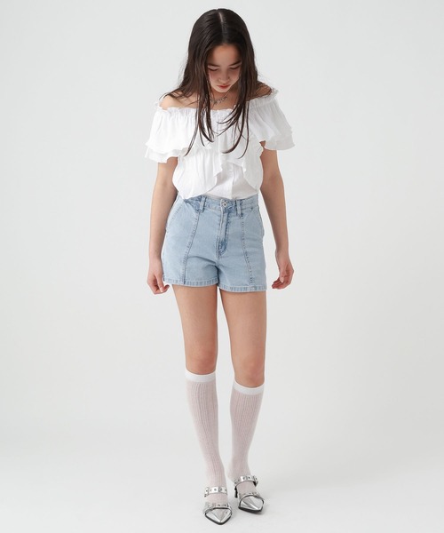 repipi armario(レピピ アルマリオ)の「バックリボンショートパンツ(デニムパンツ・キッズ・ブルー/ブラック・SMALL/MEDIUM/LARGE)」の21枚目の写真