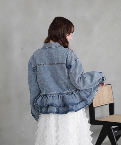 FRILL DENIM JACKET