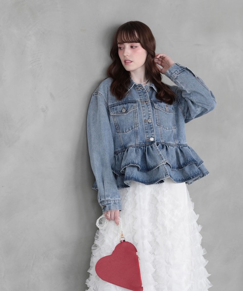 FRILL DENIM JACKET