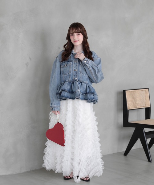 FRILL DENIM JACKET