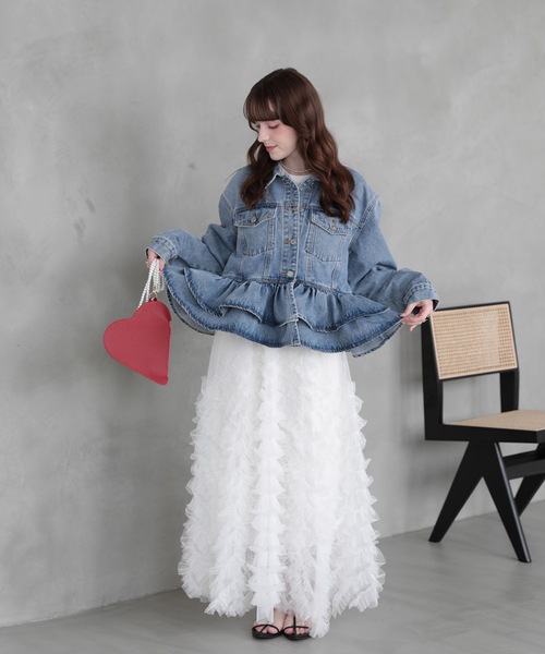FRILL DENIM JACKET