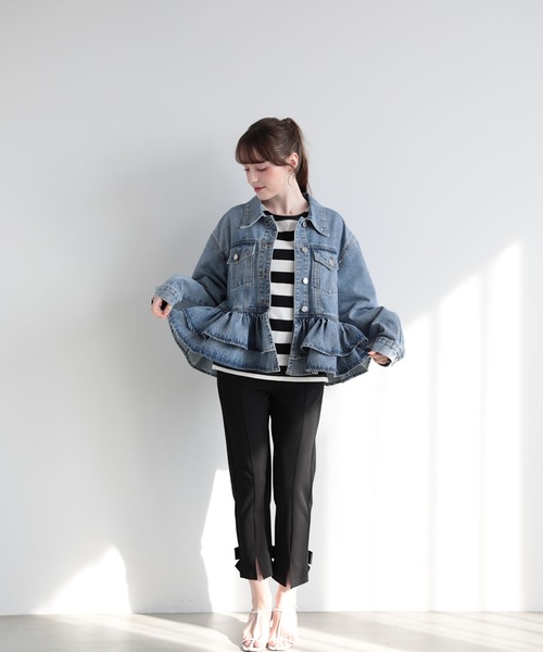 FRILL DENIM JACKET
