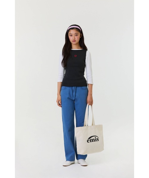 EMIS(イミス)の「LOGO OXFORD SHOULDER BAG(ショルダーバッグ・レディース・レッド/アイボリー/ブルー/ライトブルー/ブラック・FREE)」の20枚目の写真