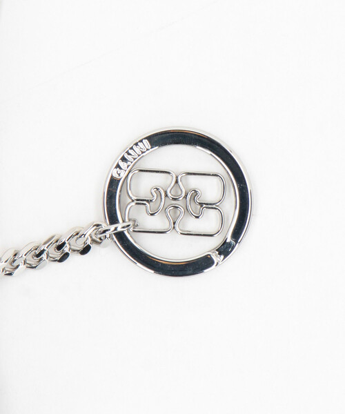 GANNI（ガニー）の「GANNI/ガニー Card Holder With Flap Heart Studs / B3010120 / ハートスタッズ デニム フラップ カードホルダー（コインケース・レディース・サックスブルー・ONE SIZE）」の4枚目の写真