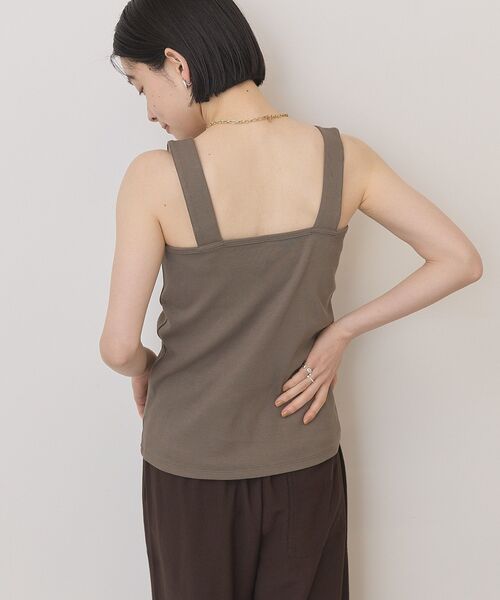 AMERICAN HOLIC（アメリカンホリック）の「【抗菌防臭】スクエアベアタンクトップ（タンクトップ・レディース・モカ/ブラック/アイボリー/チャコールグレー・L/M）」の11枚目の写真