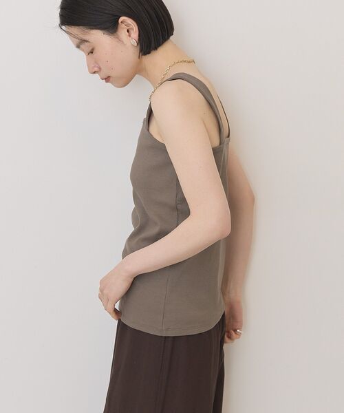 AMERICAN HOLIC（アメリカンホリック）の「【抗菌防臭】スクエアベアタンクトップ（タンクトップ・レディース・モカ/ブラック/アイボリー/チャコールグレー・L/M）」の12枚目の写真