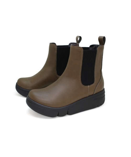 Re:getA(リゲッタ)の「Re:getA リゲッタ サイドゴア 厚底 ブーツ(ブーツ・レディース・ベージュ/カーキ・23-23.5cm)」の2枚目の写真