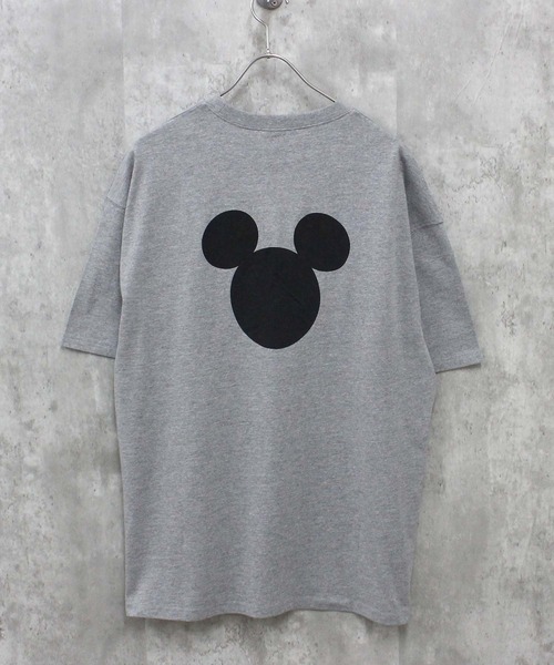 Disney（ディズニー）の「メンズ MICKEY MOUSE ミッキーマウス オーバーサイズＴシャツ（Tシャツ/カットソー・メンズ・オレンジ/オフホワイト/杢グレー/ダークグリーン/チャコールグレー/ブラック・M/L/XL）」の22枚目の写真