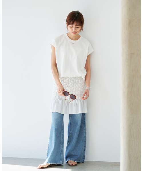 IENA(イエナ)の「venit/ヴェニット SMOCKING CHECK SK スカート VEG5628A(スカート・レディース・ホワイト・FREE)」の6枚目の写真